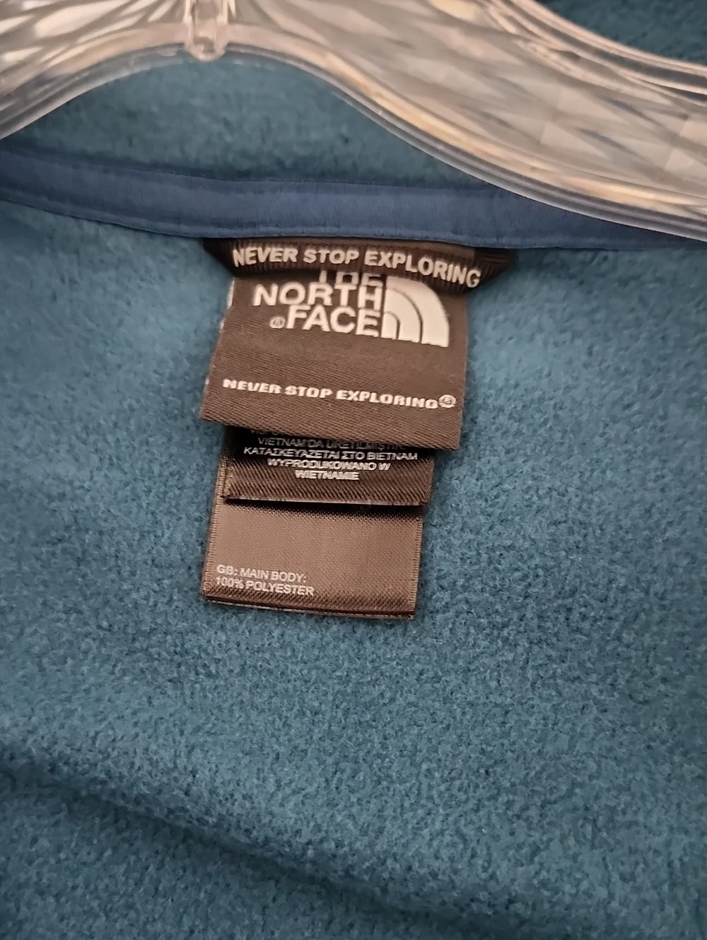 Men's North Face Teal Half-Zip Fleece Pullover